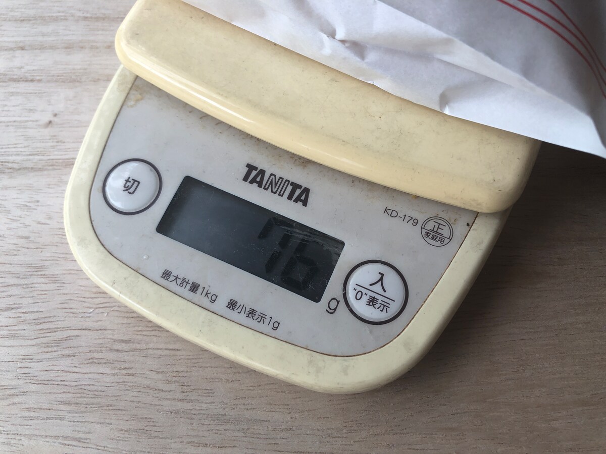 ほっともっとの「フライドポテト」の重さは76g（袋込み）
