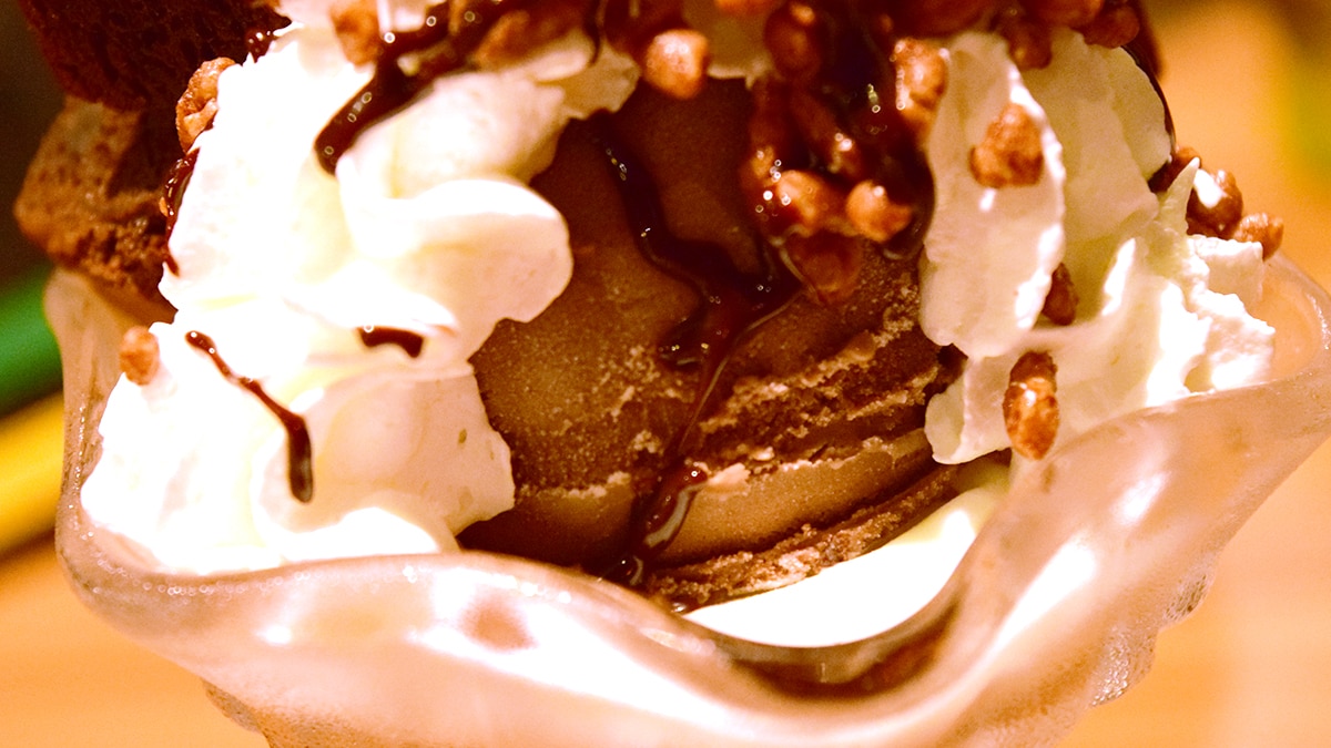 チョコだらけですが、チョコレートアイスはややビターな味わいに仕上がっています。