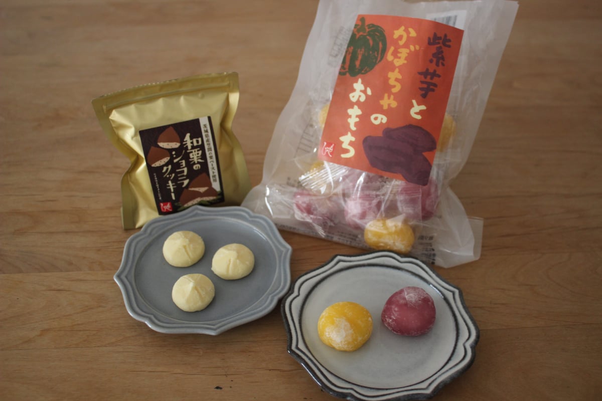 カルディ「紫芋とかぼちゃのおもち」「和栗のショコラクッキー」