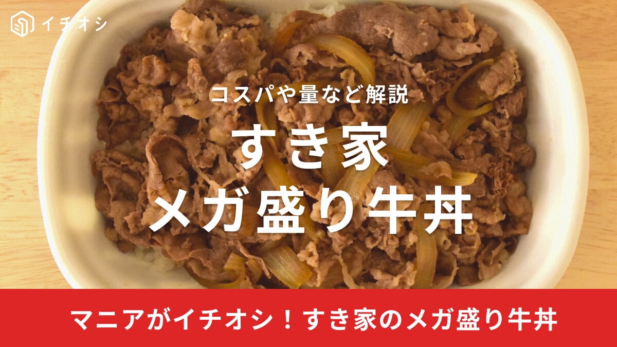 すき家の牛丼「メガ盛り」「大盛」「キング」の量と違いは？カロリーや値段・サイズを比較解説！