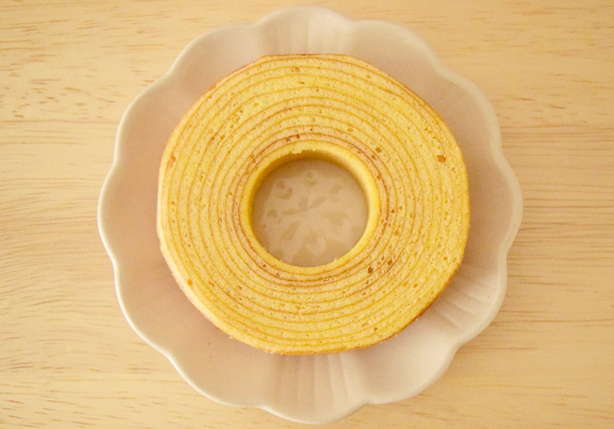 無添加の「バウムクーヘン」は雑味がなくやさしい味わい