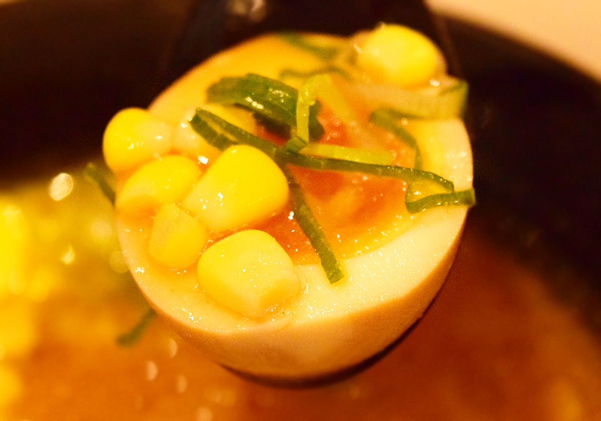 黄身がとろりとしている煮卵