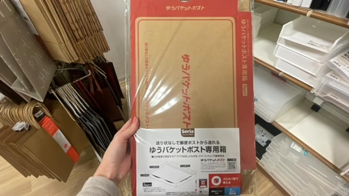セリアの「ゆうパケットポスト専用箱」