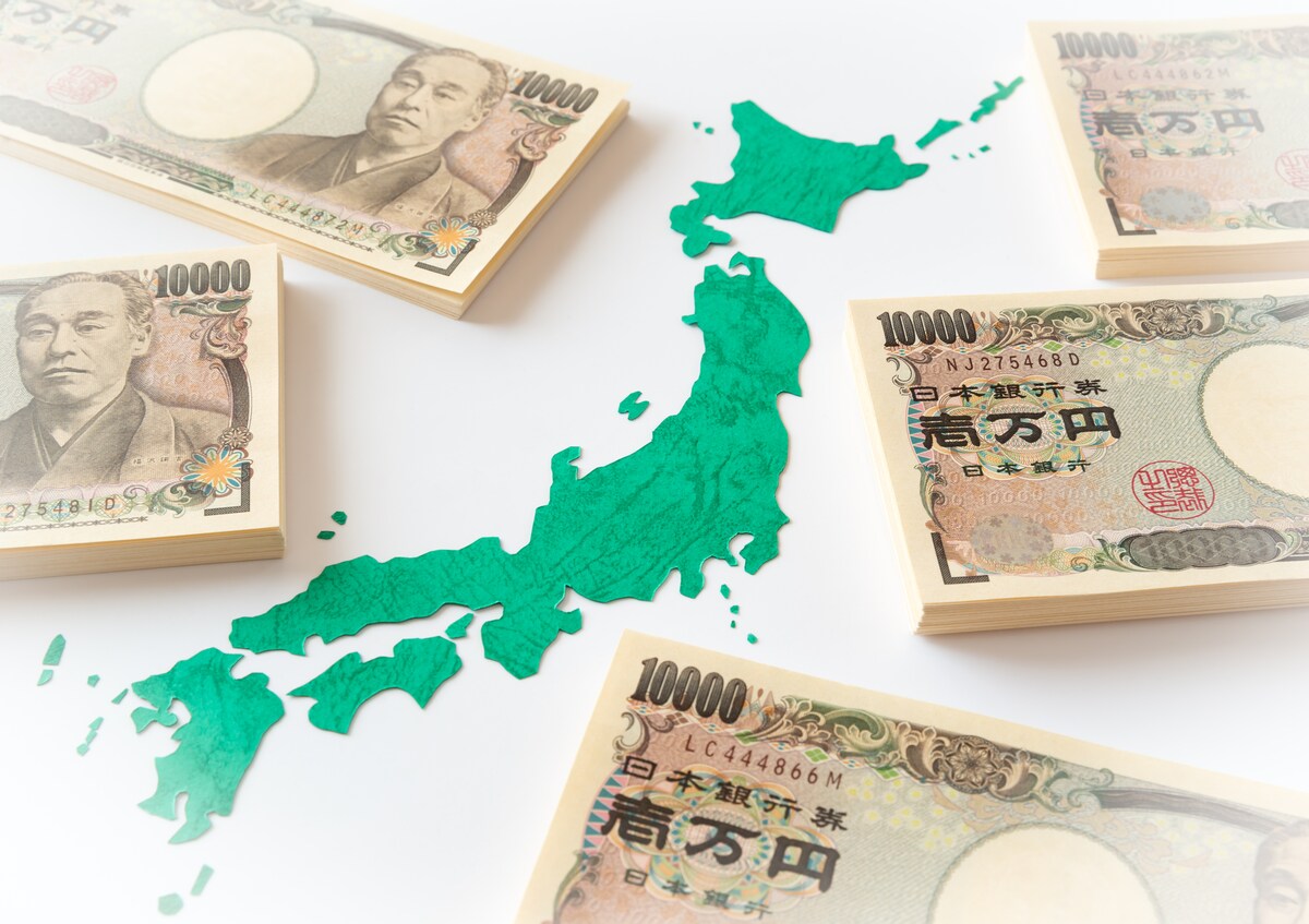 日本列島と札