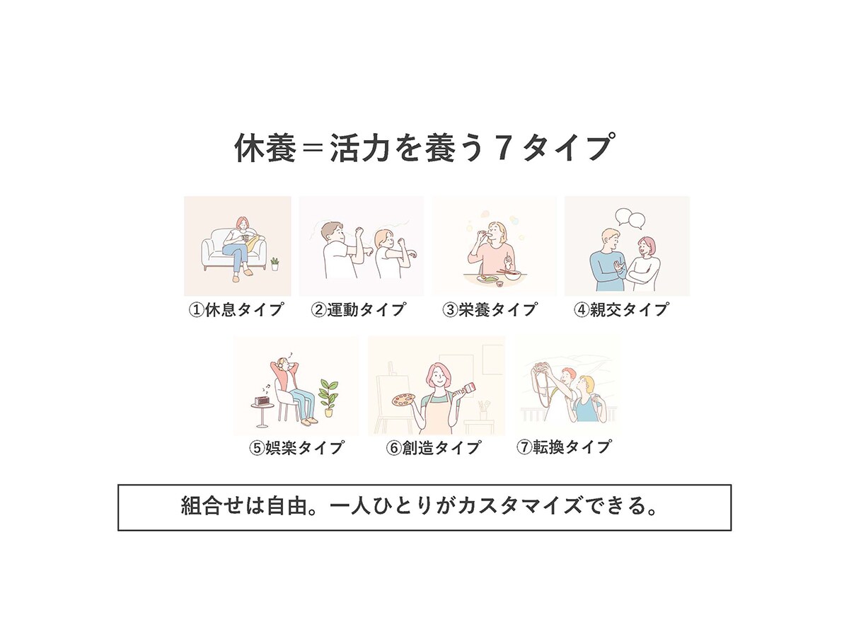 7つの休養を自分に合わせて組み合わせる