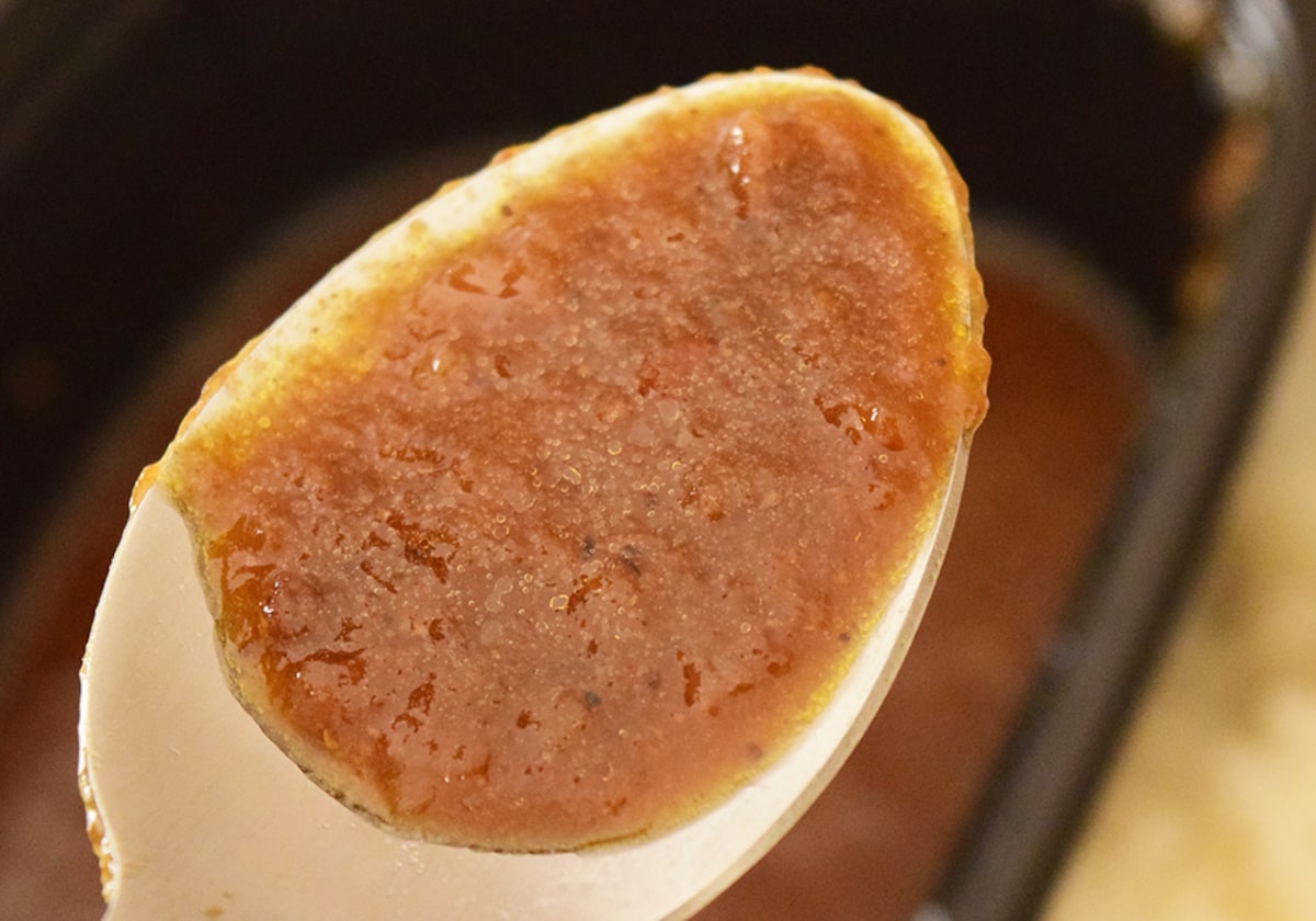 カレーはさらさら気味で、形のある具材は入っていません