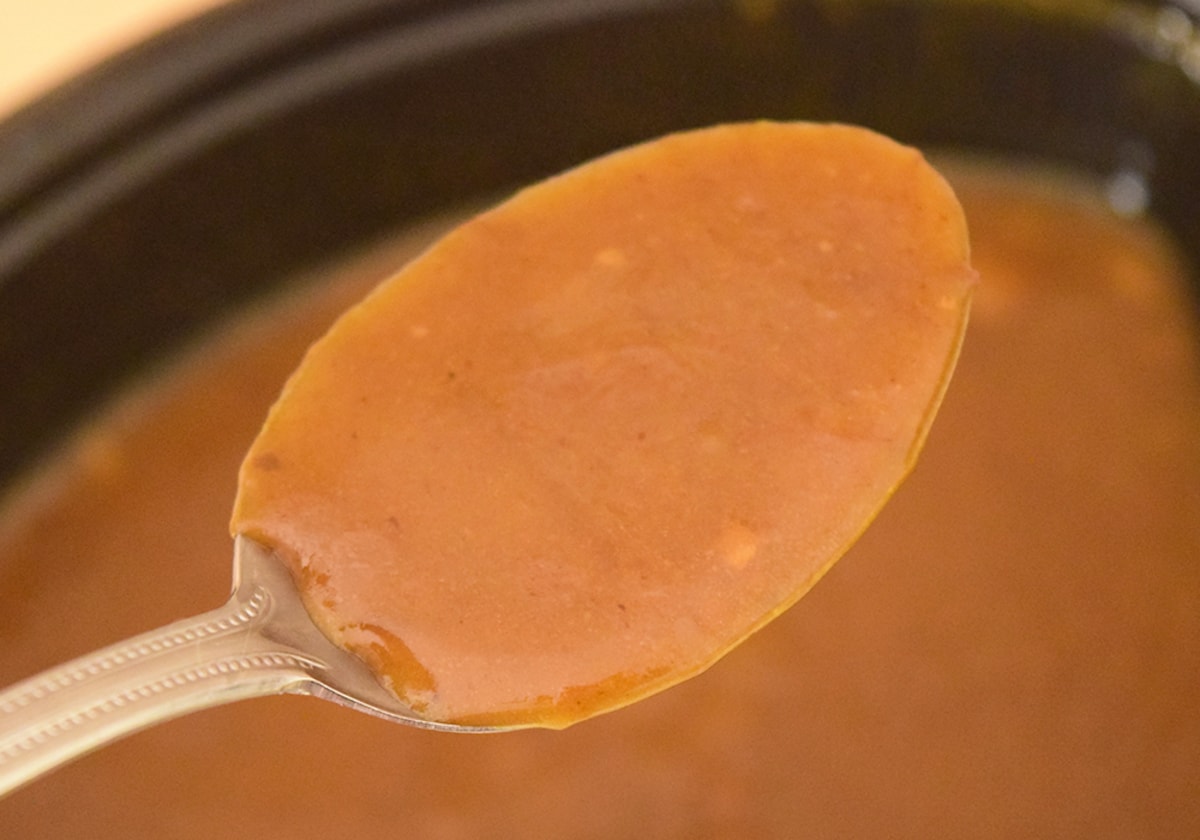スプーンでカレーをすくいあげると、さらさらとしているのがわかります
