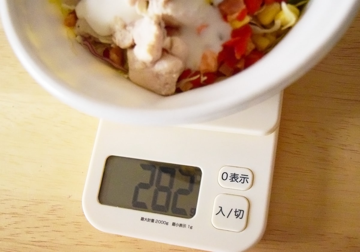 容器の重さ込みで282gです