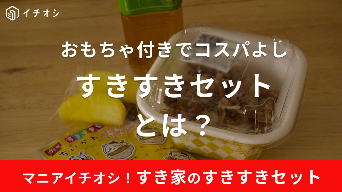 すき家「すきすきセット」はおもちゃ付きの子供向けメニュー！大人も注文できるか試してみた