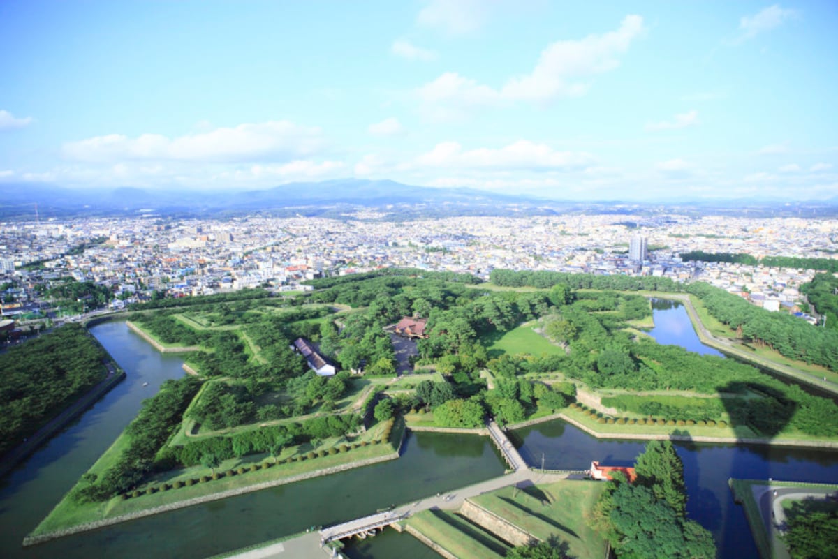五稜郭タワーから望む五稜郭