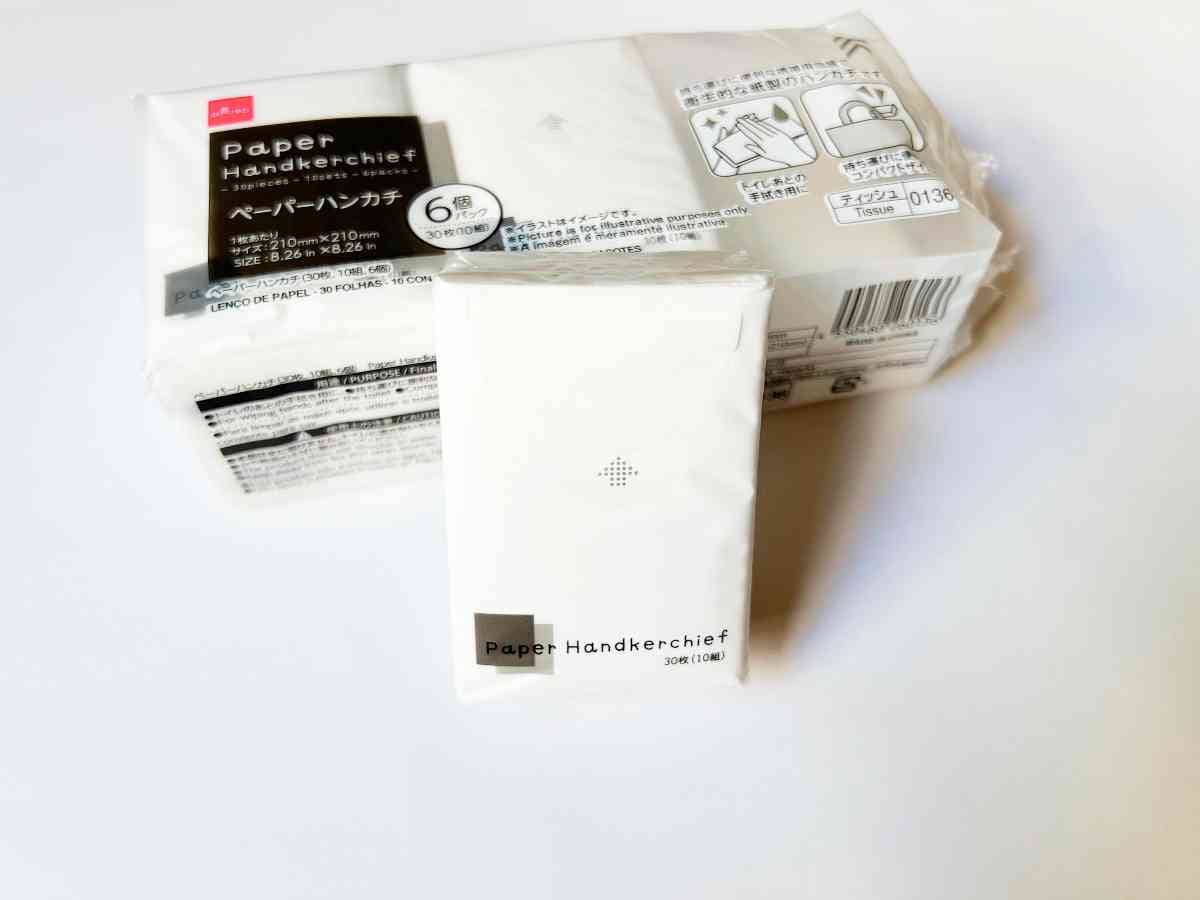ダイソー　ペーパーハンカチ