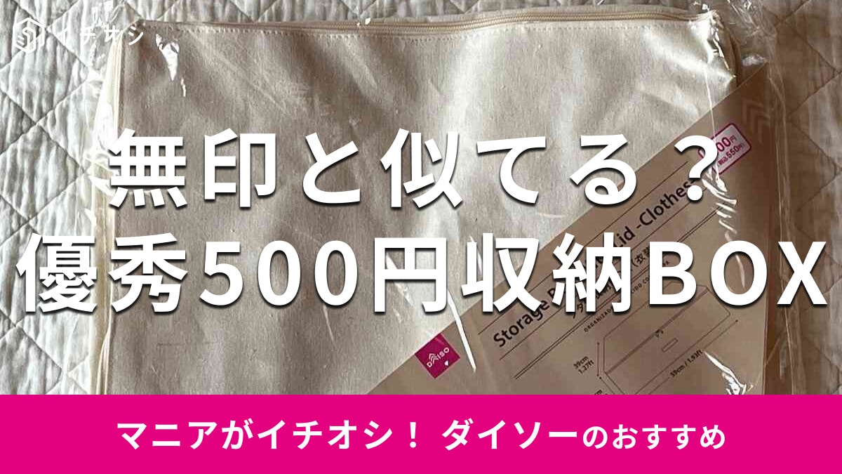 ダイソー「500円収納ボックス」がおしゃれで優秀！無印良品の物に似てるって本当？