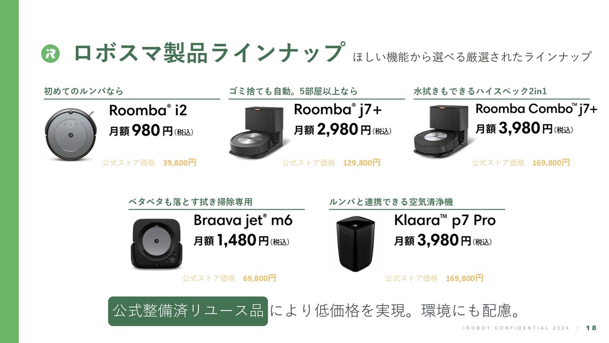 レンタルできる製品は5機種に絞られました