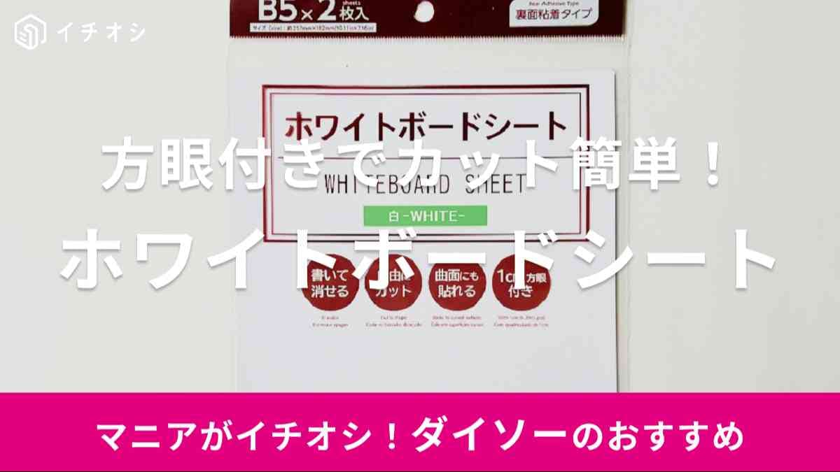 ダイソー　ホワイトボードシート　白