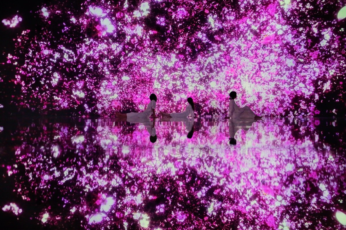 Floating in the Falling Universe of Flowers