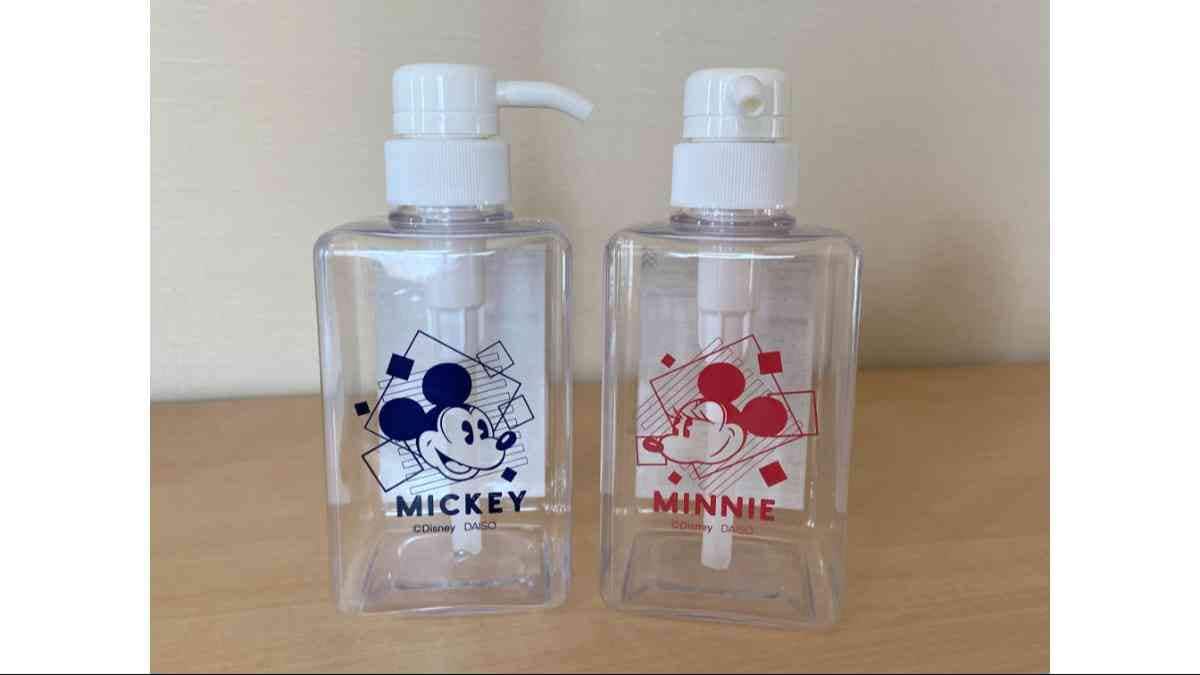 ダイソーの「ポンプボトル400mL（スプリンクル）DC2」はディズニーデザイン
