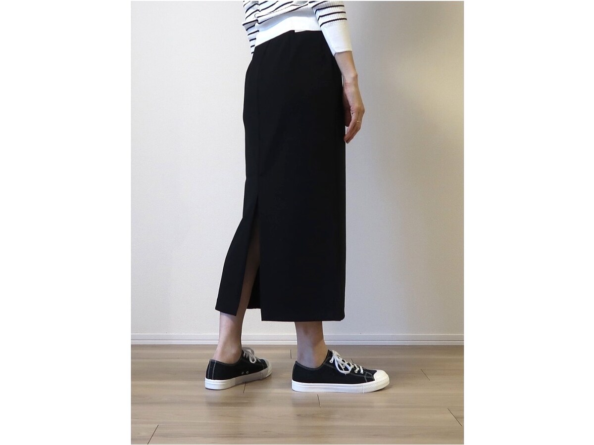 バックスリットもこのぐらいの長さなので、自然にはけてちょうどよし