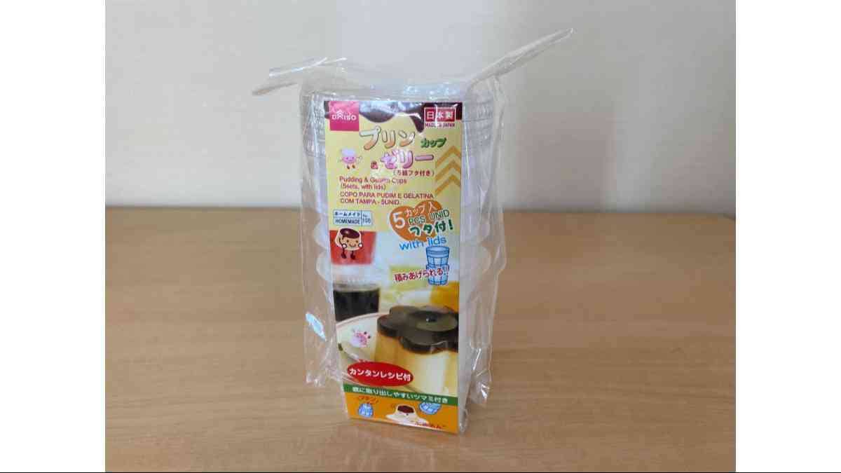ダイソーの「プリン＆ゼリーカップ（5組フタ付き）」