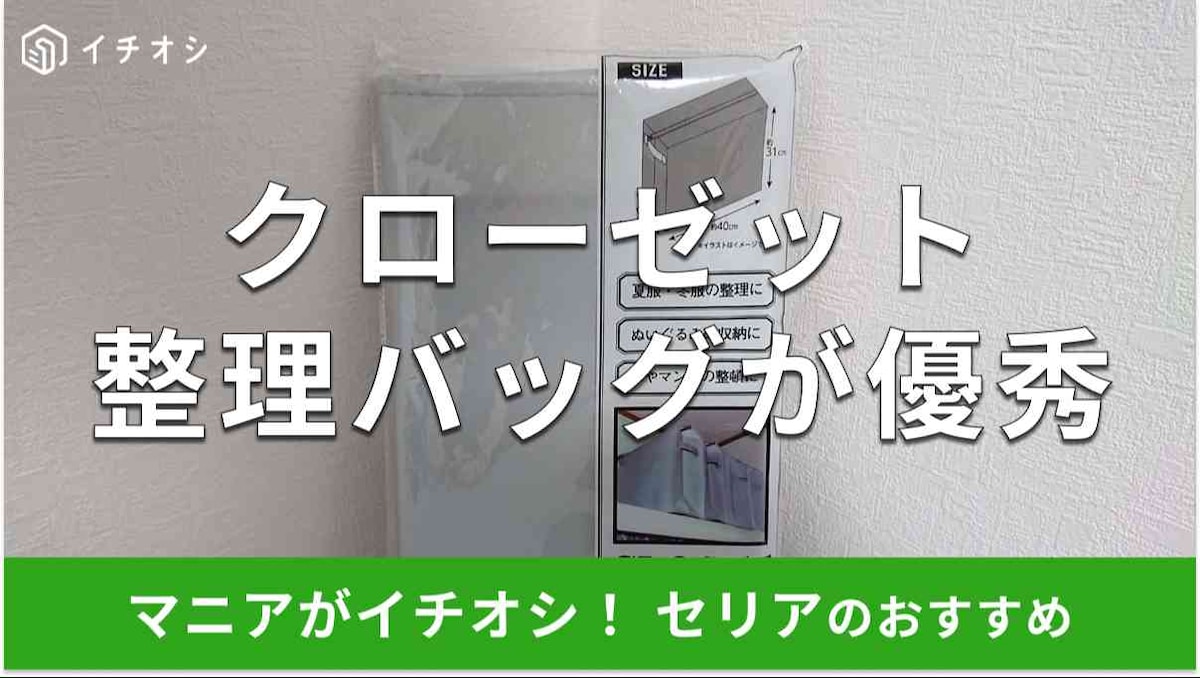 セリアの収納グッズ「クローゼット整理バッグ」