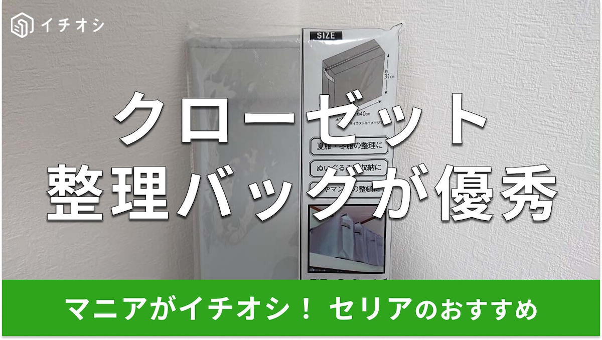 100均セリアの収納「クローゼット整理バッグ」は実力派！縦置きでしっかり整頓◎