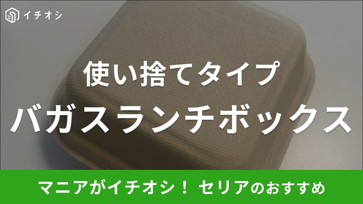 セリアの「バガスランチボックス」はピクニックにおすすめの使い捨てお弁当箱！