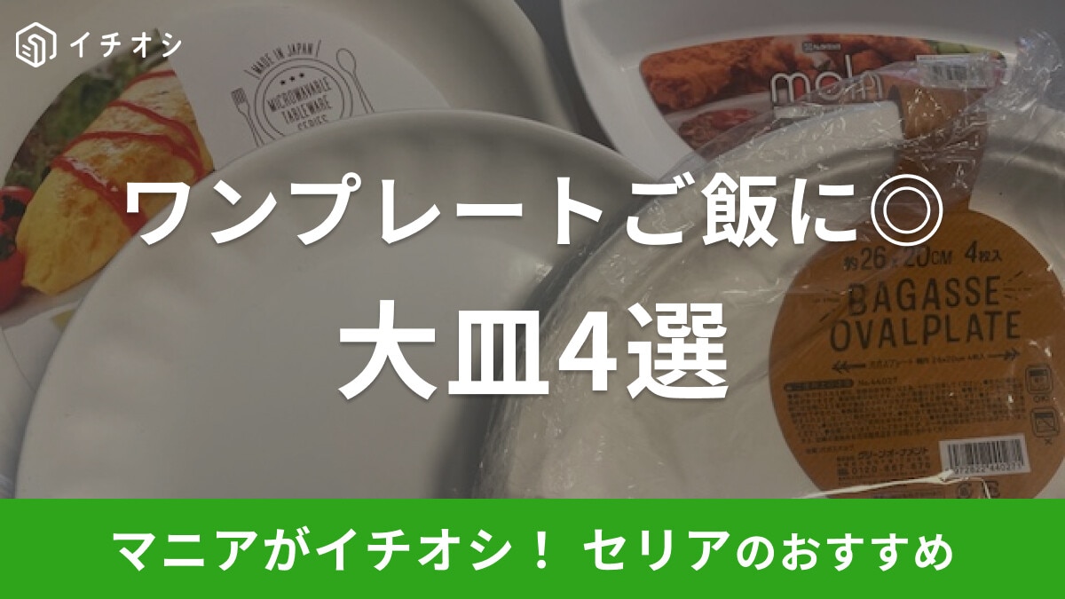 【100均】セリアの「大皿」おすすめ4選！ワンプレートごはんにぴったりのおしゃれ食器がそろう