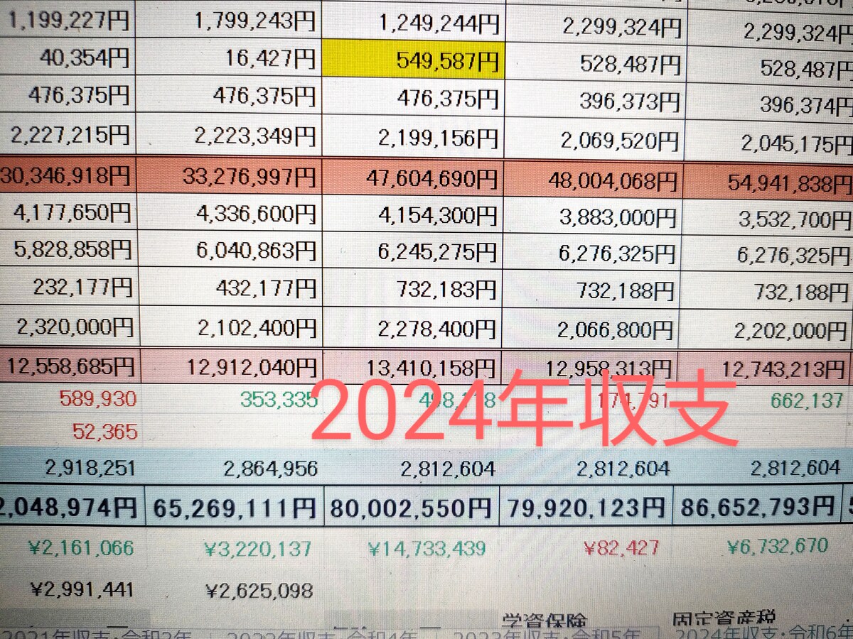 るいさんが作成した10年分のエクセルデータの一部。毎月、投資、iDeCo、NISA、貯蓄の数字を洗い出してデータ管理しているといいます