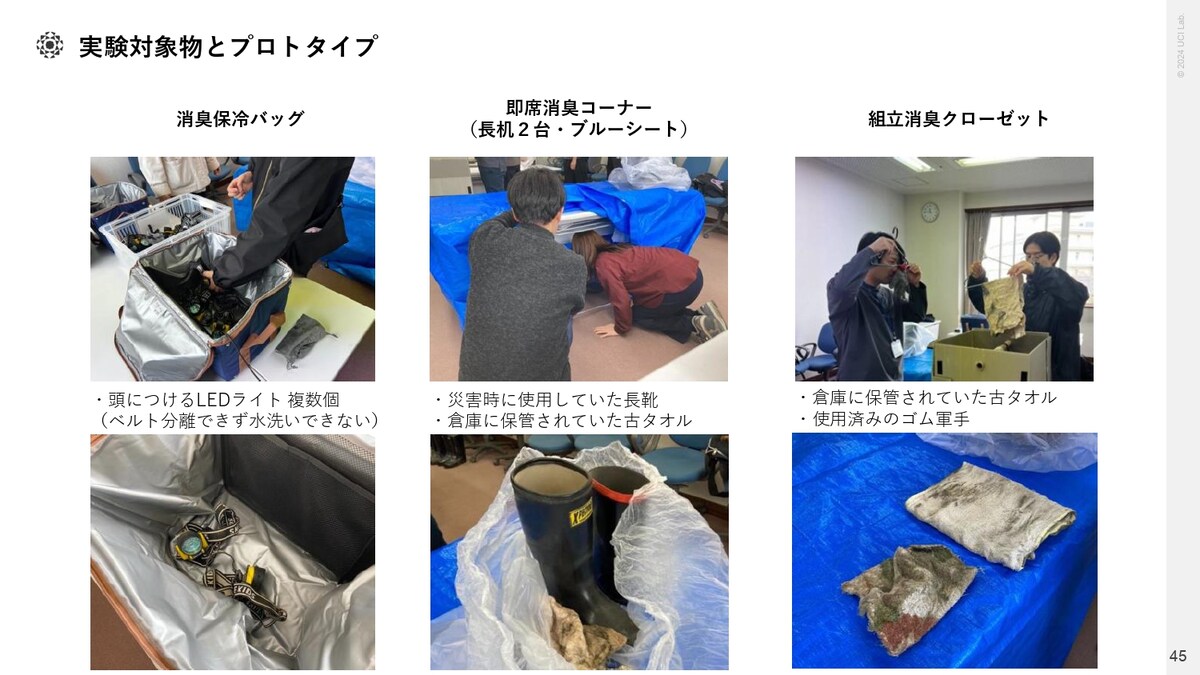 福岡県八女郡広川町に3種類のプロトタイプを持ち込んで実験しました