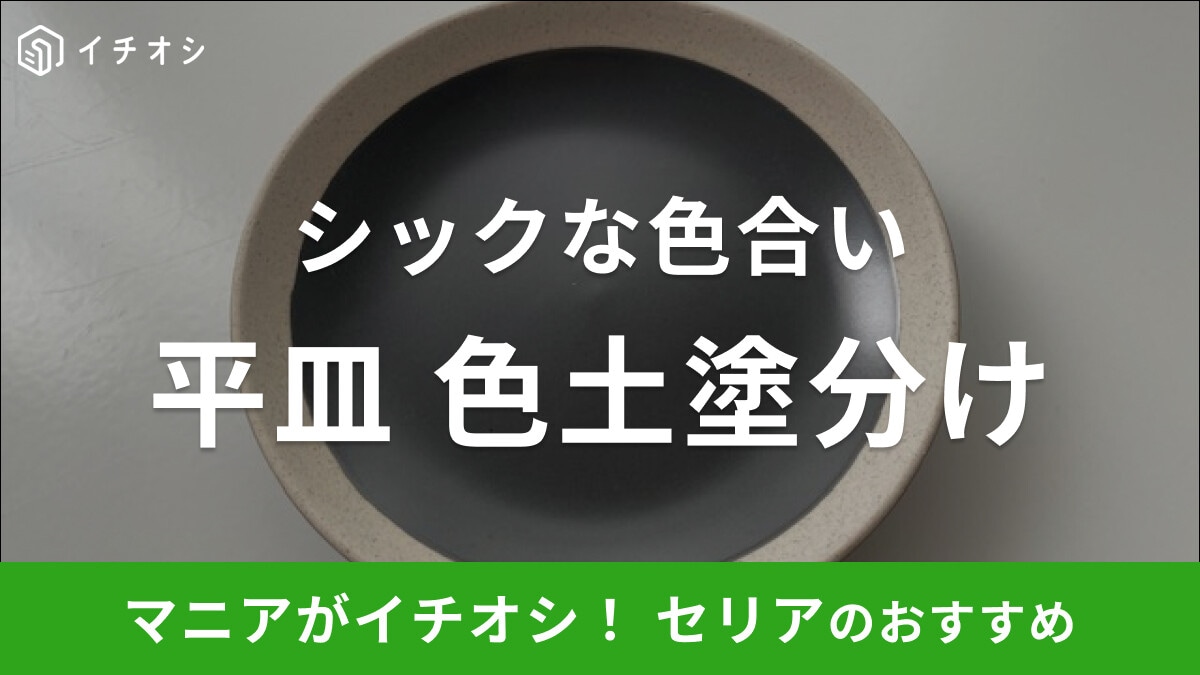 セリアの小皿「平皿 色土塗分け」はシックなカラーがで高見え！和食にぴったり