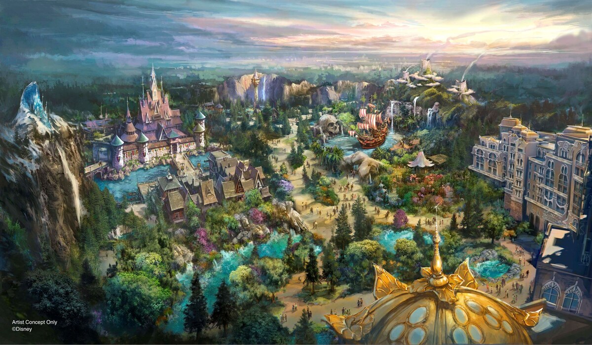 「ファンタジースプリングス」全景のイメージビジュアル (c)Disney
