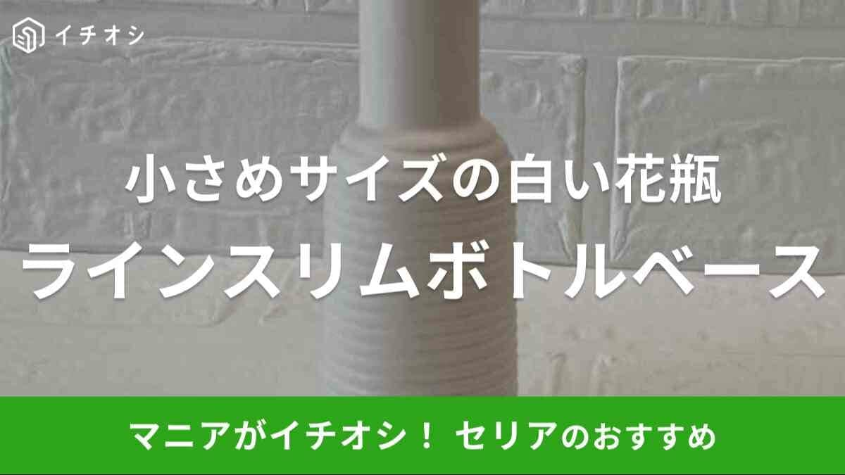 セリアの「ラインスリムボトルベース」は上品な白い花瓶！小さめサイズがかわいい