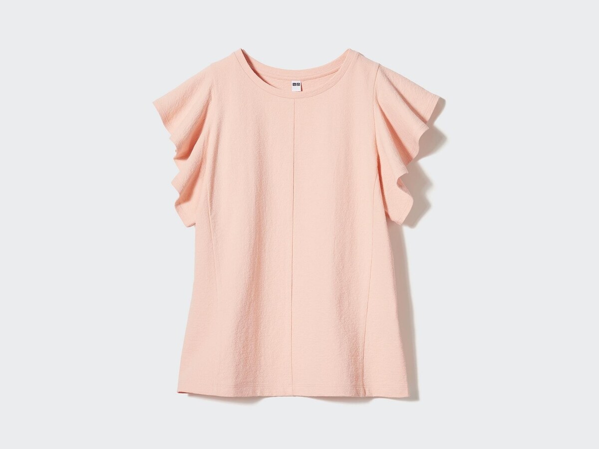 ユニクロ　ラッフルスリーブT　1500円（税込）