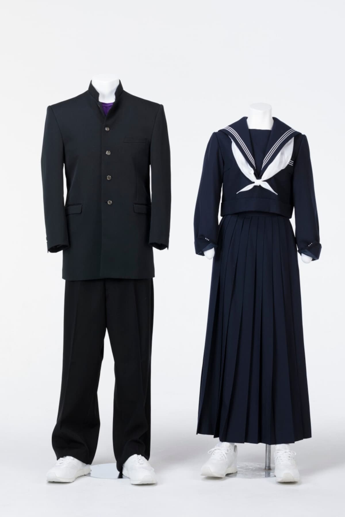 1980年代 変形学生服の再現（出典： カンコー学生服）