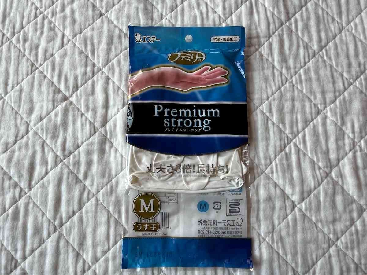 ダイソーの「ファミリー プレミアムストロング ニトリルゴムうす手 M」