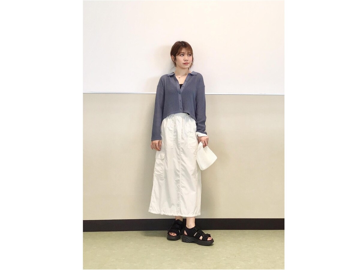 メッシュ素材に抜け感があって軽やかな雰囲気に仕上がります　出典：StyleHint
