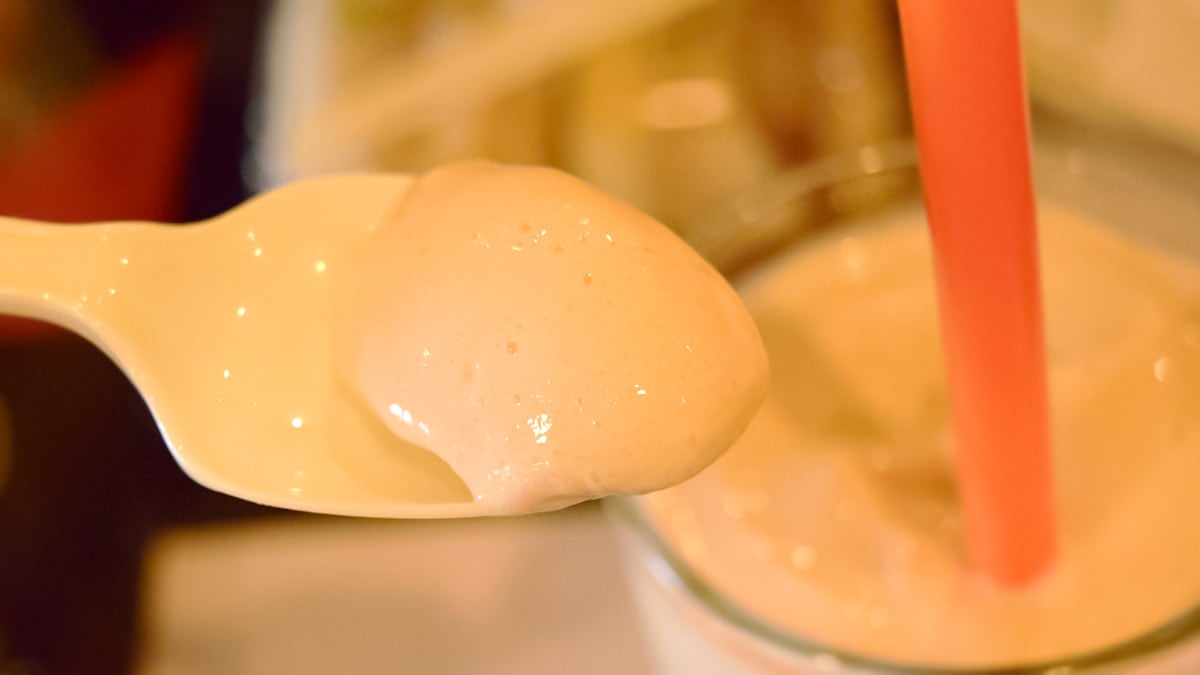 飲み干すのも良いですが、スプーンですくってアイスクリームのような感覚でいただくことも可能。