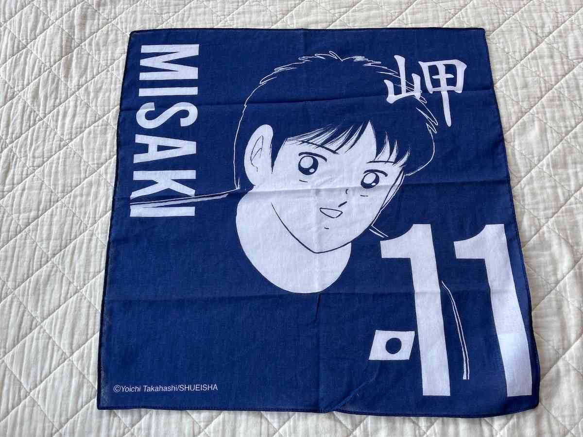 ダイソーの「バンダナ（キャプテン翼、翼・岬）」の岬太郎デザイン