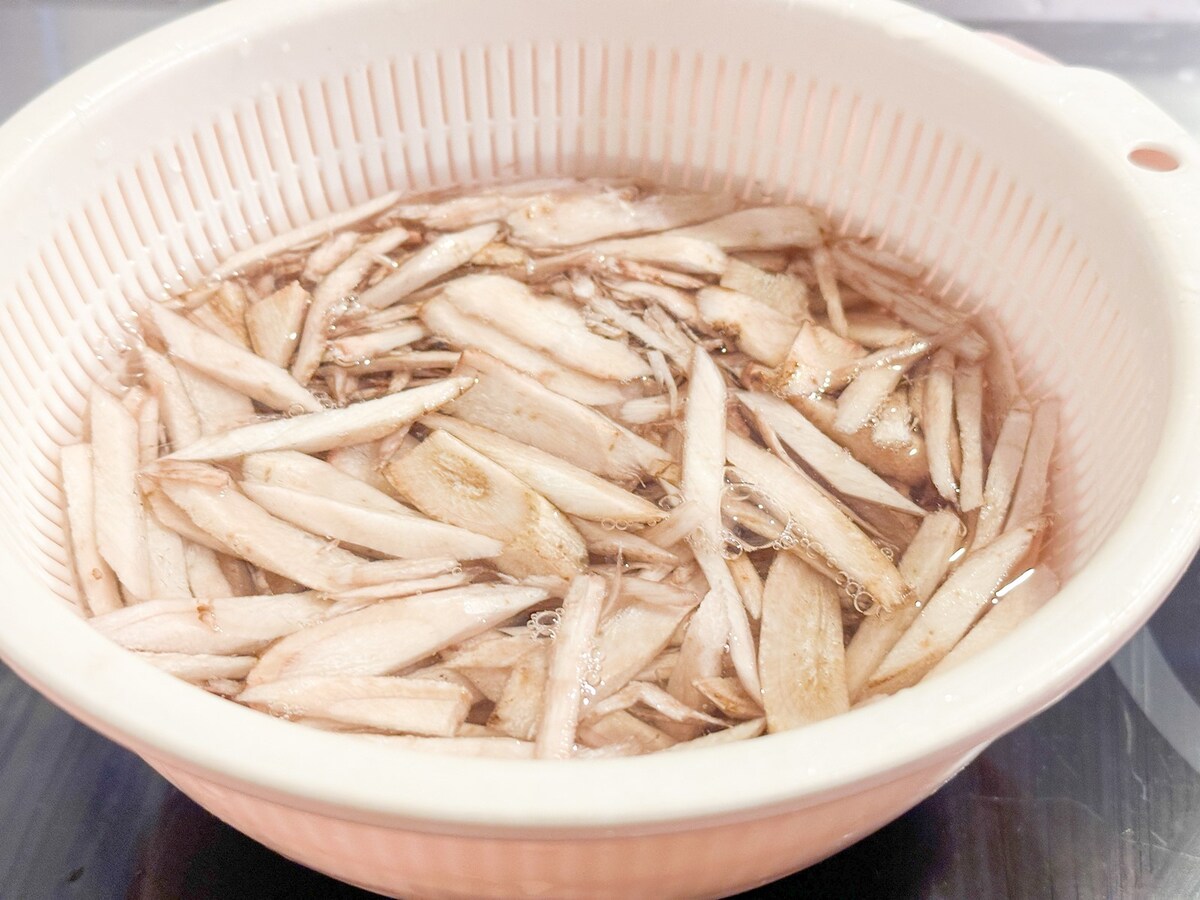 ごぼうのアク抜き