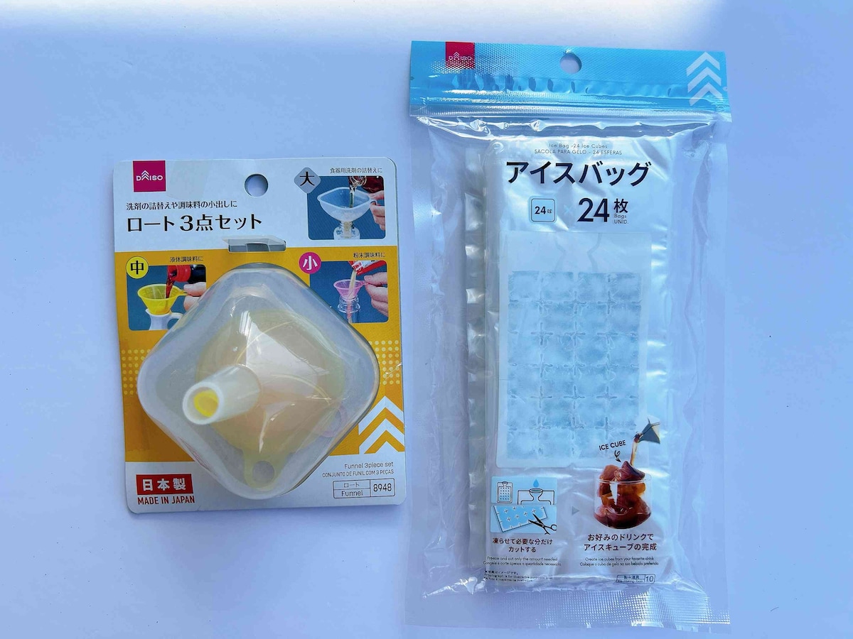 ダイソーの「アイスバッグ」を使ってアイスキューブ作りにチャレンジ！