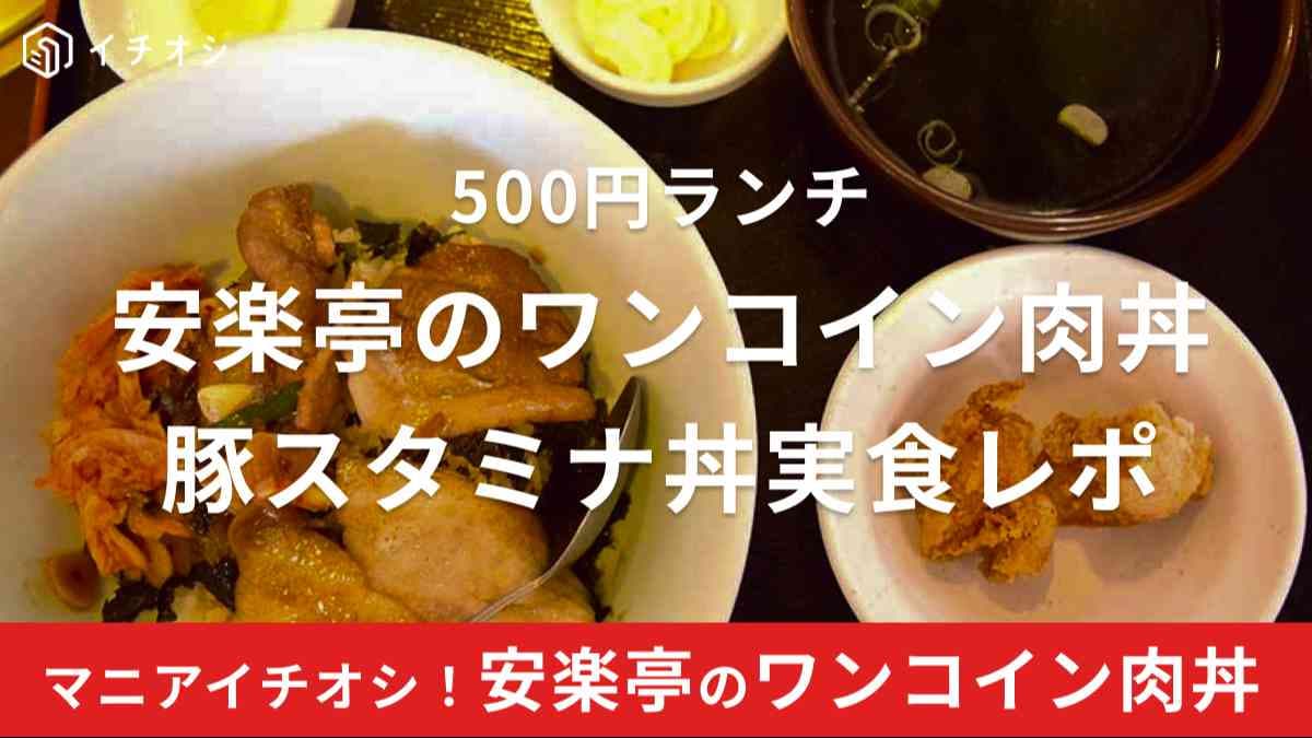 安楽亭の500円ランチ「ワンコイン肉丼」は土日も注文できておすすめ