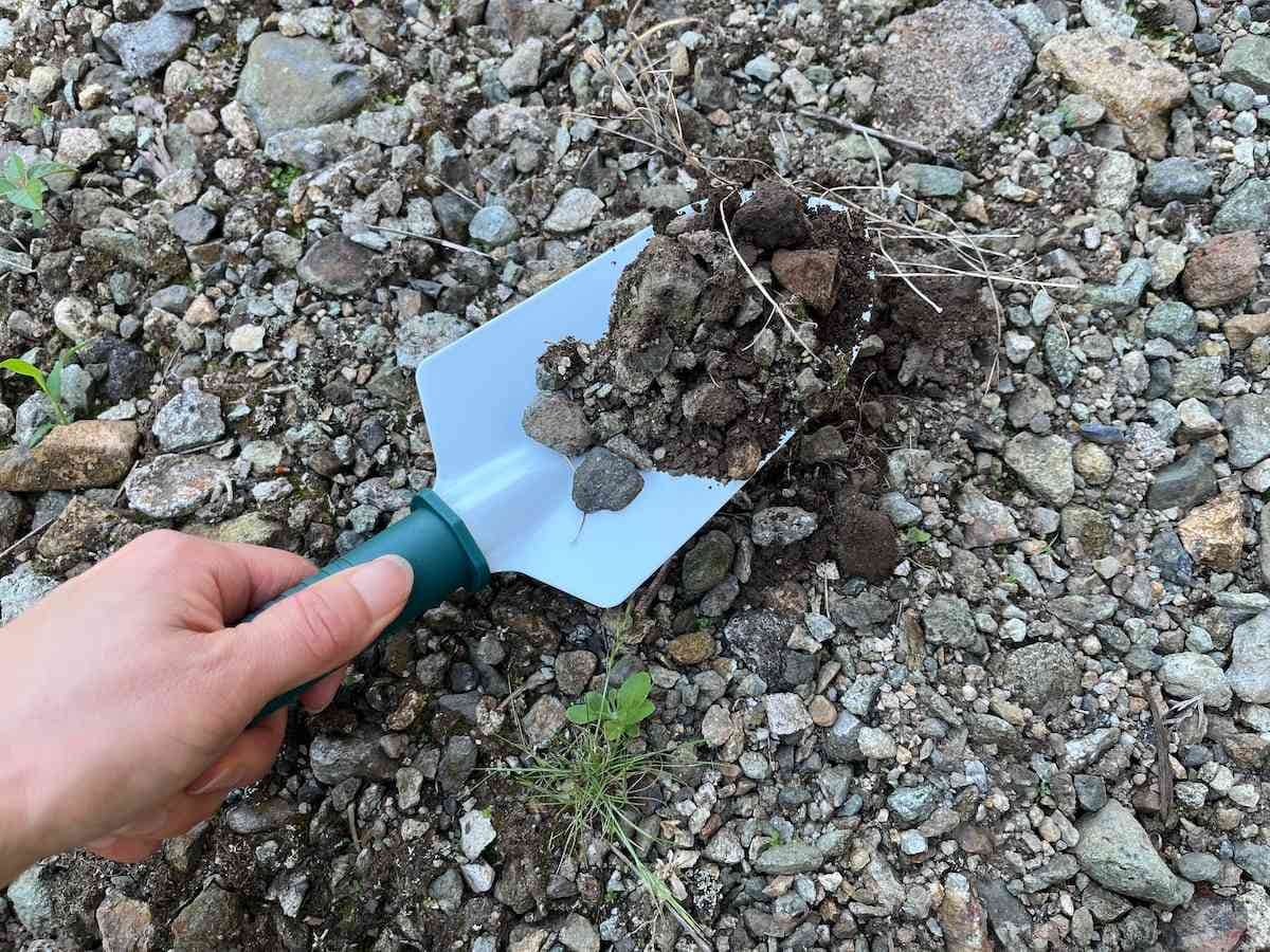ダイソーの「プラ柄移植こて」は柄に滑り止めがあって持ちやすい