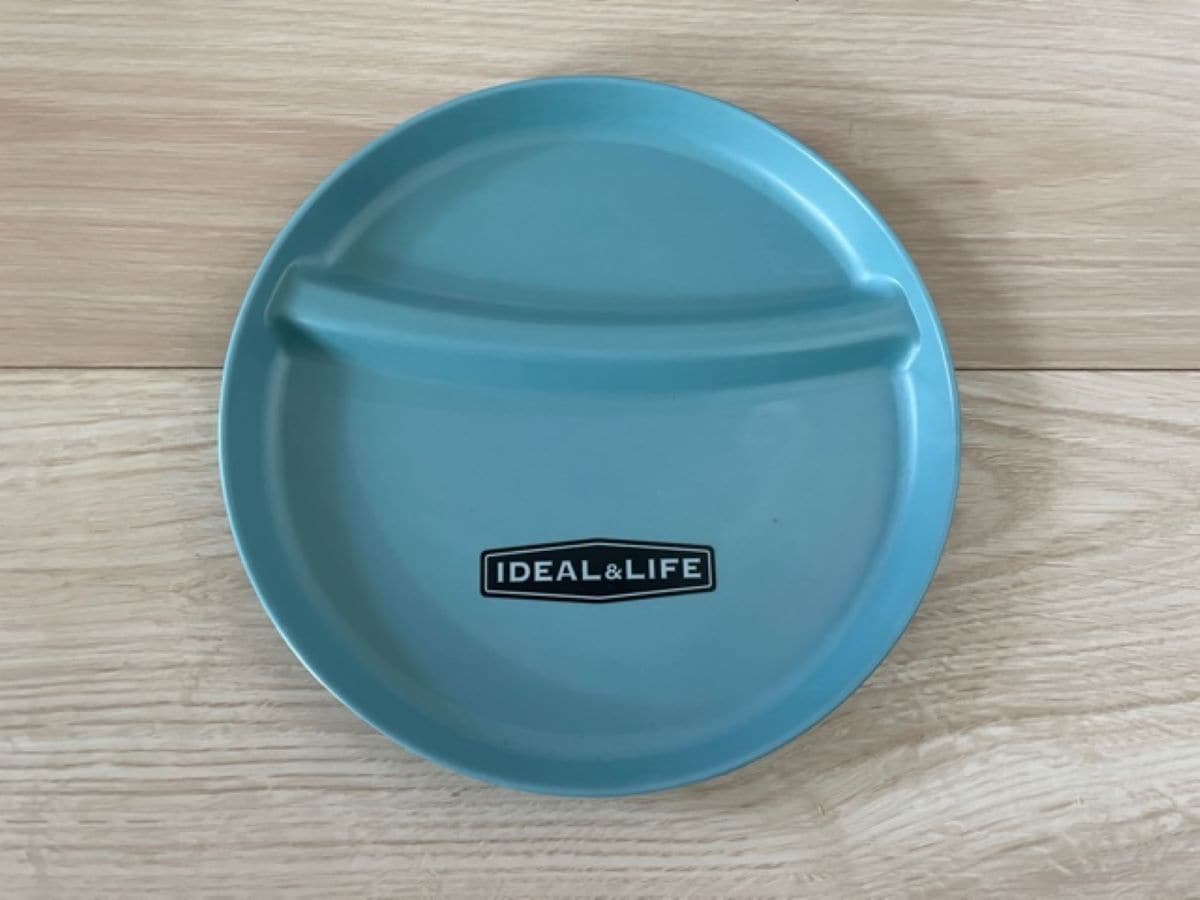 セリアの「バンブー食器 仕切り付き丸型プレート」は電子レンジや食洗器の使用不可