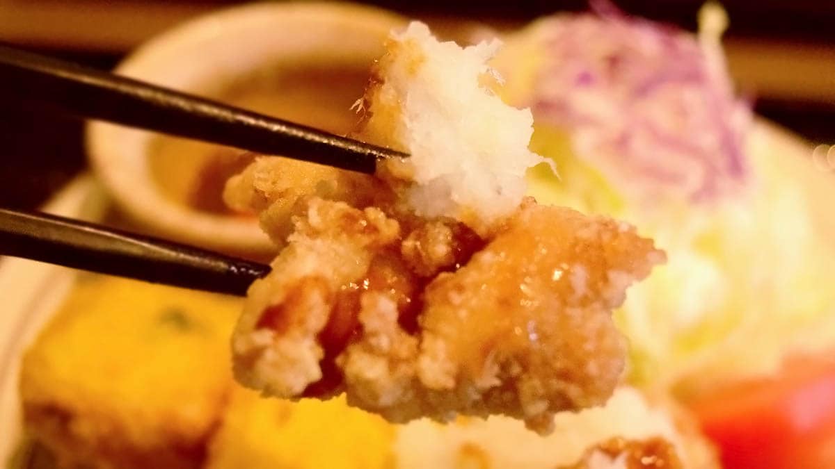 衣がガリガリとした鶏の竜田揚げ