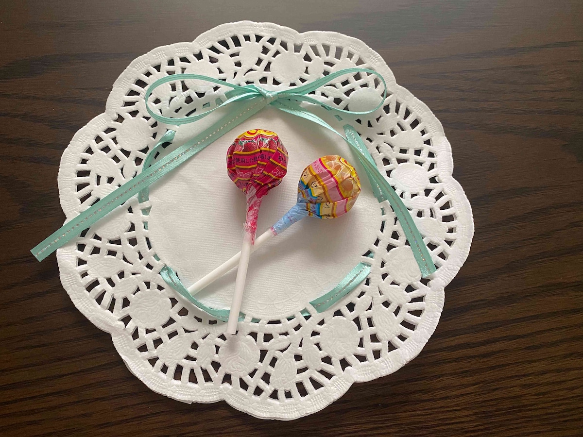 お菓子を乗せるだけでもかわいい