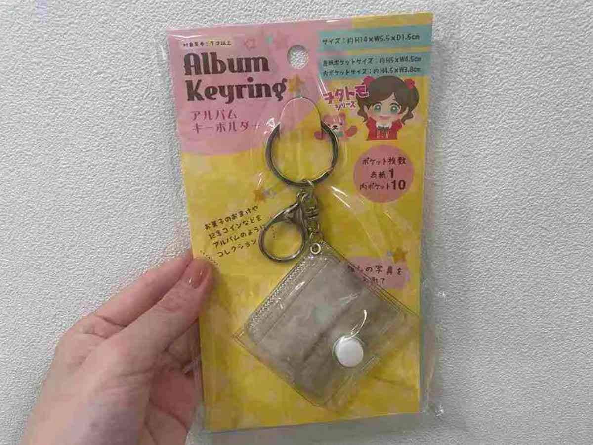 セリアの「アルバムキーホルダー」