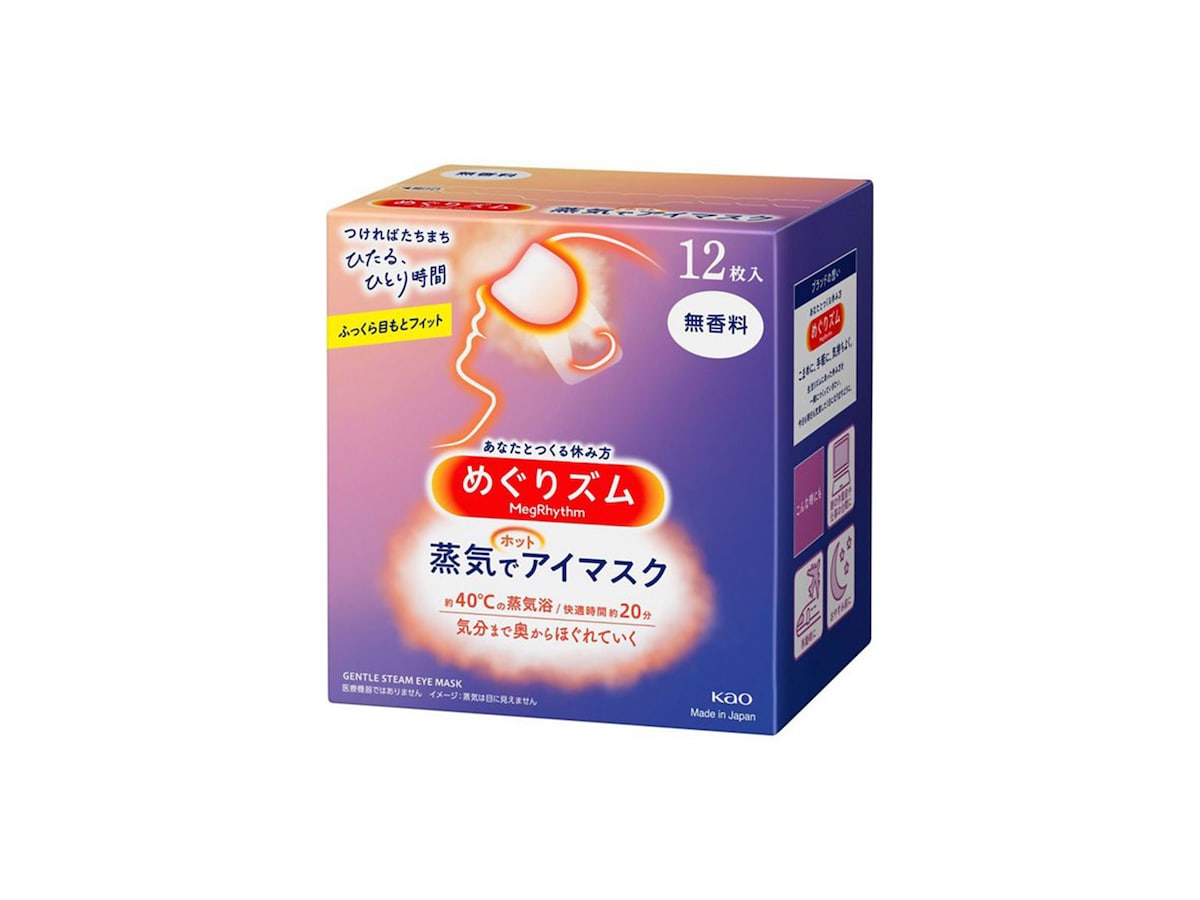花王「めぐりズム 蒸気でホットアイマスク 無香料 12枚入」 ※画像出典：My Kao Mall