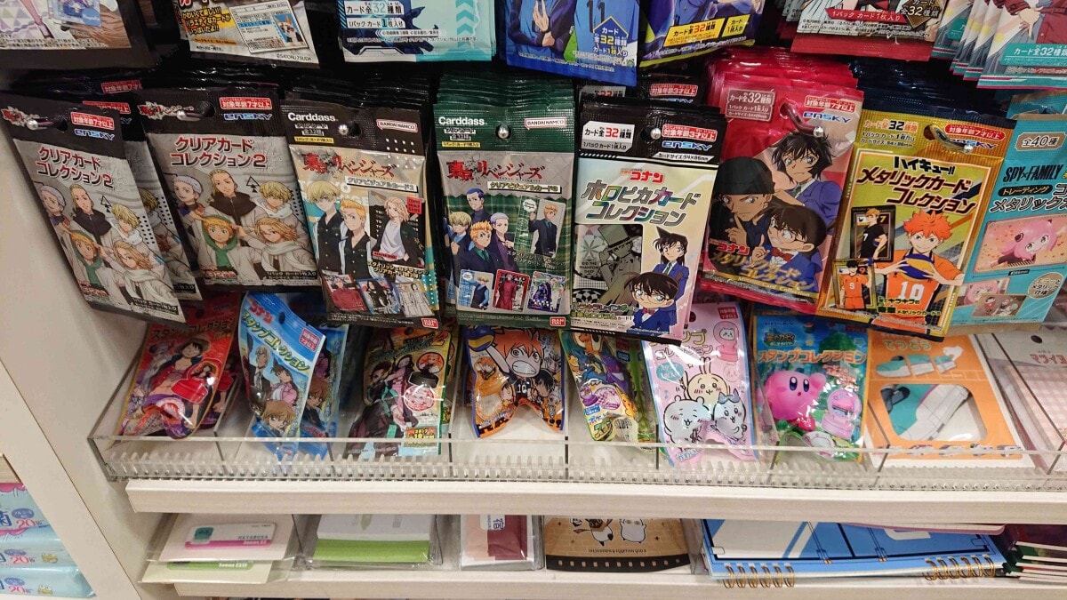 セリアの「キャラクタースタンプ」の売り場