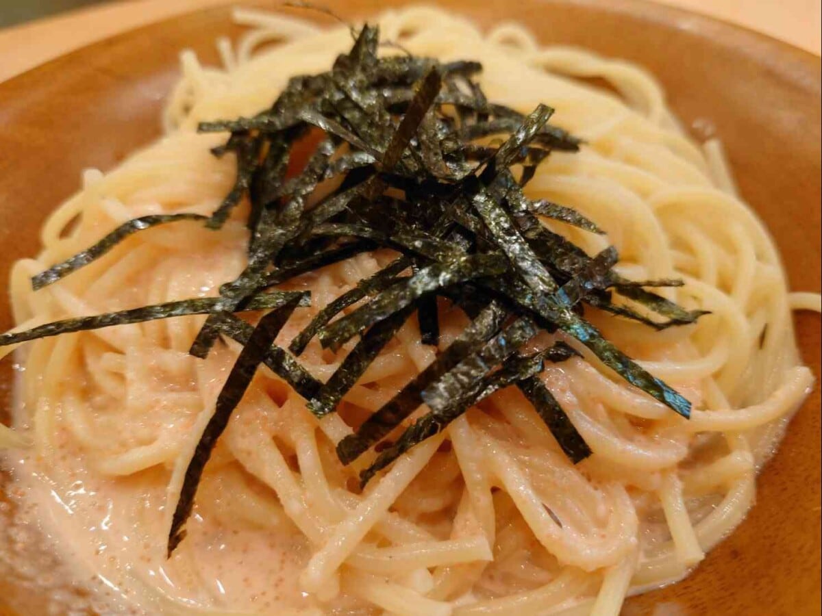 サイゼリヤの「たらこパスタシシリー風」