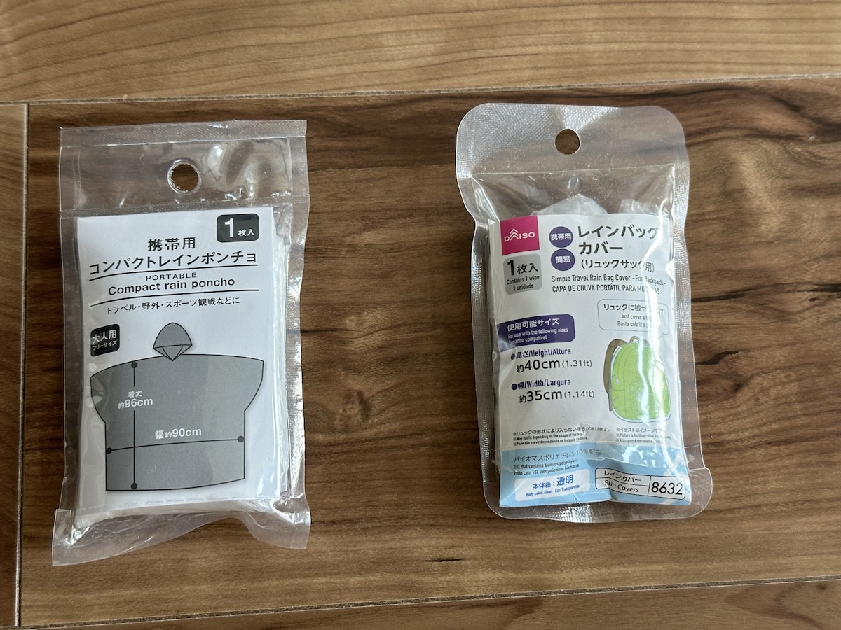 携帯用コンパクトレインポンチョ　 携帯用レインバッグカバー