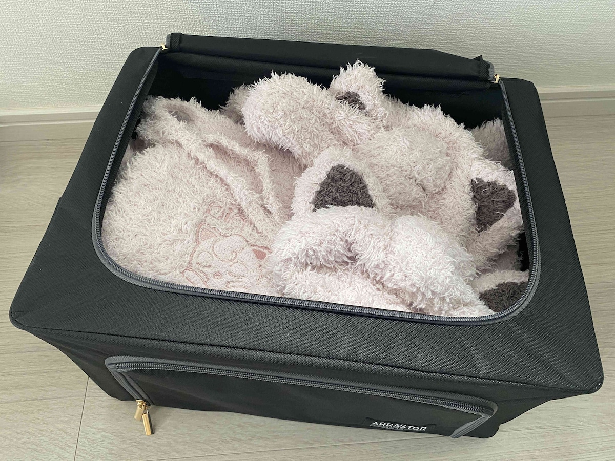 もこもこのルームウェアなど嵩張るものの収納におすすめ
